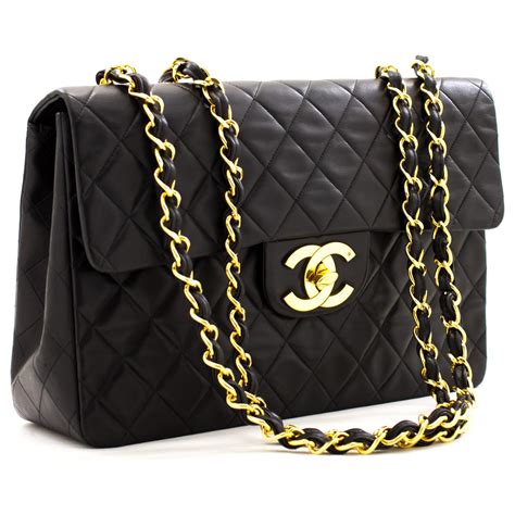 damen chanel tasche schwarz